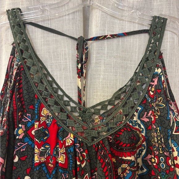 Bohemian Floral Mini Dress - Multicolor - Picture 2 of 8